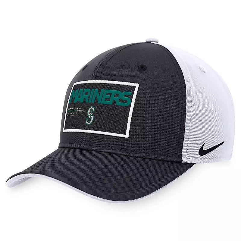 Men's Nike Navy/White Seattle Mariners Classic99 Colorblock Performance Snapback Hat, Blue Product Image