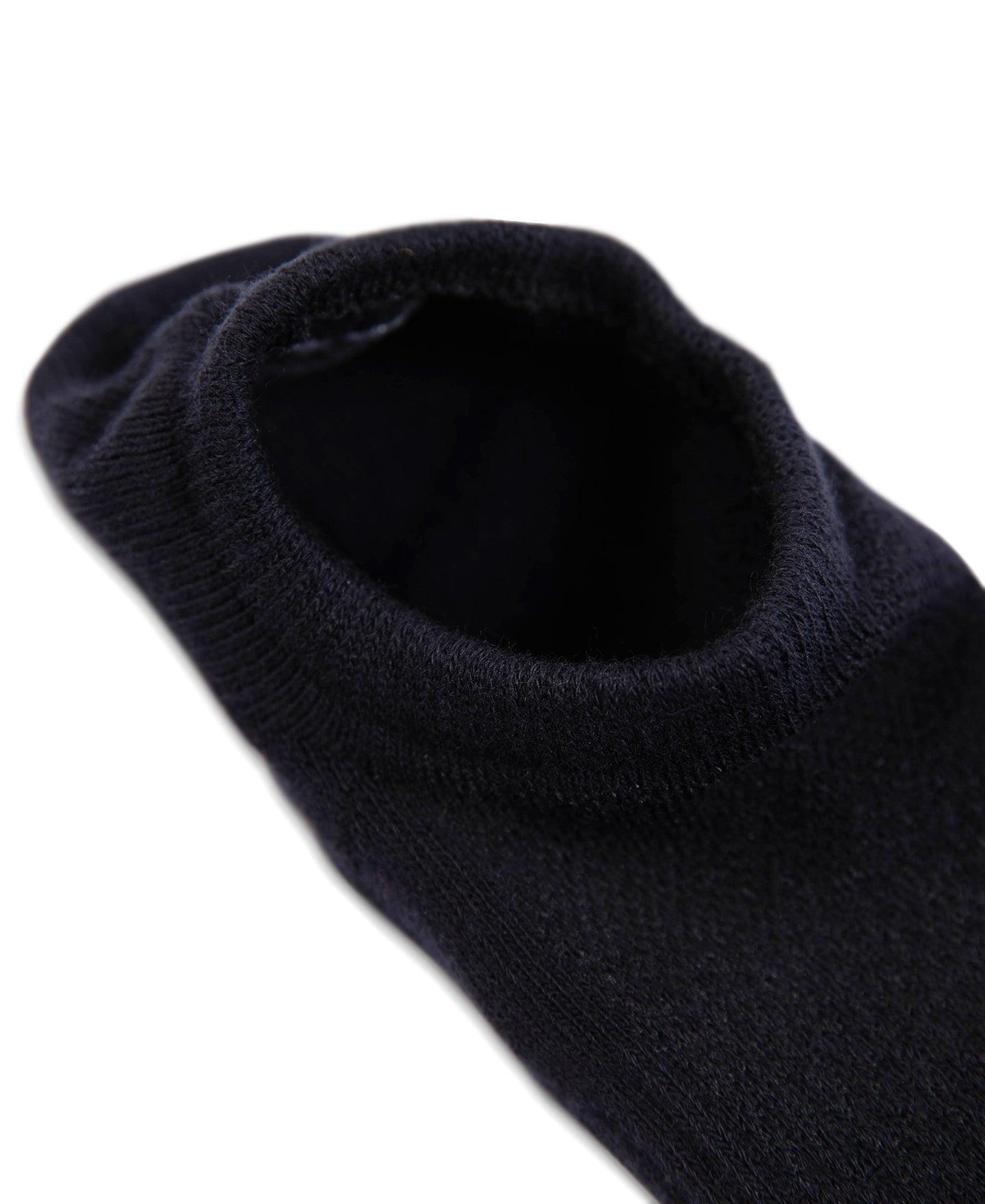 Colored Cotton No Show Socks - Navy Product Image