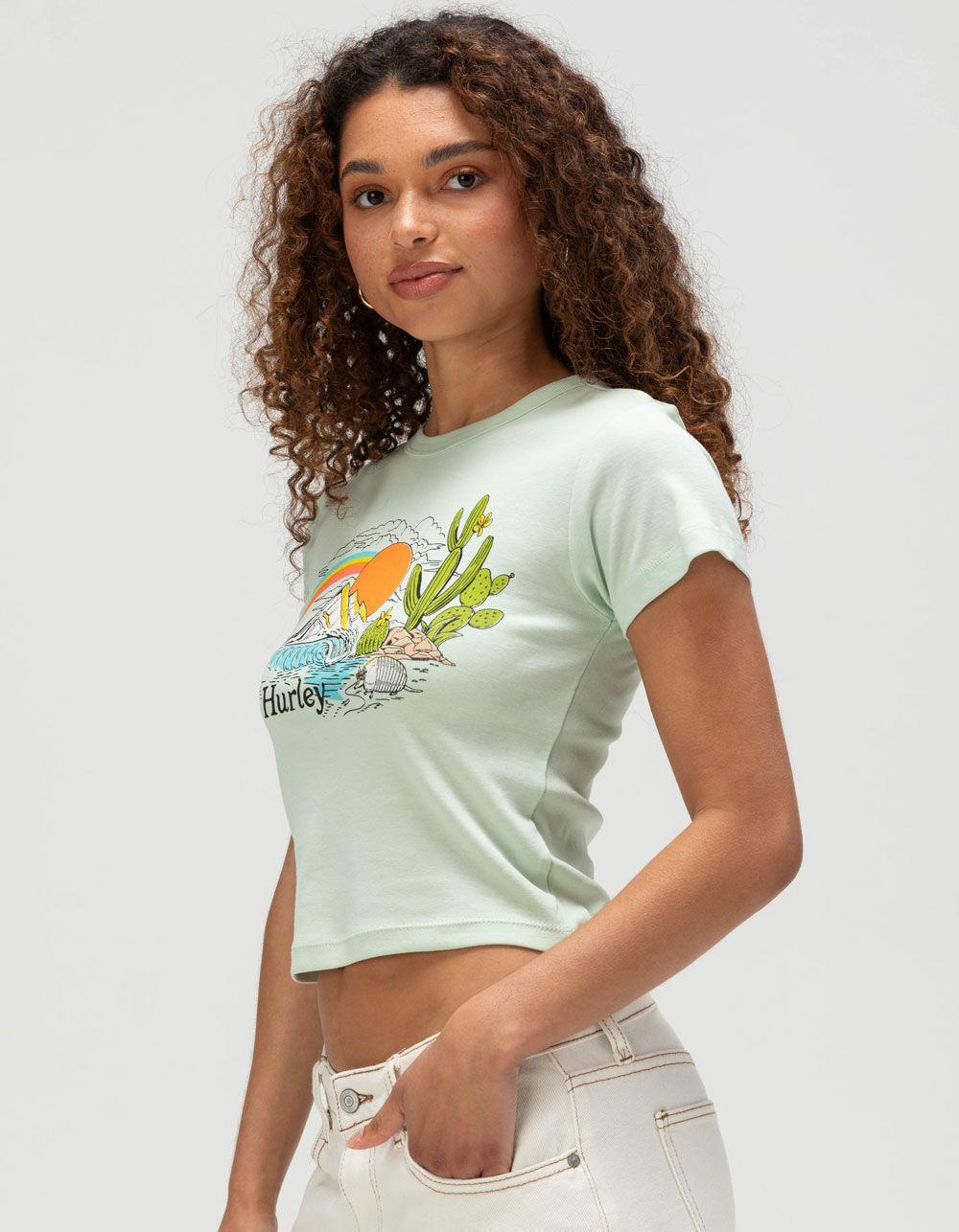HURLEY Badlands Womens Baby Tee - SAGE Product Image
