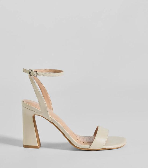 Perfect Basic Faux Leather Block Heels Product Image