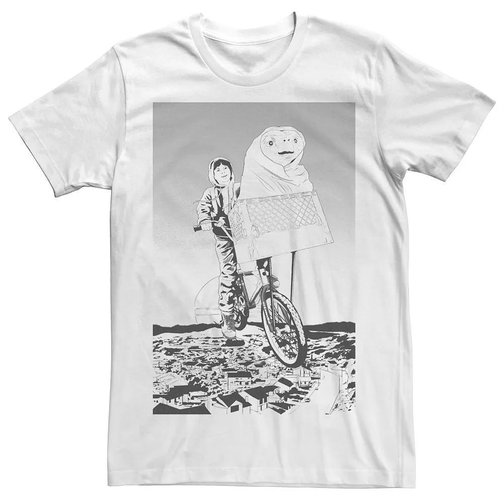 Men's E.T. and Elliot Flying Bike Sketch Tee, Size: 3XL, White Product Image