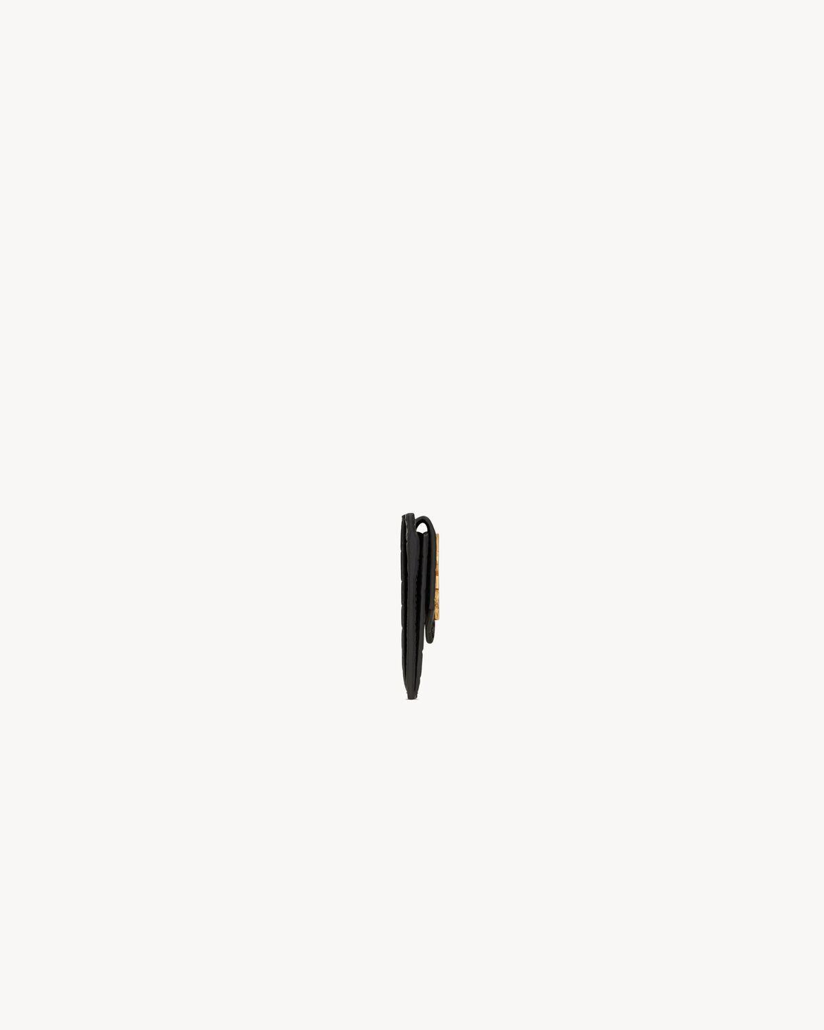 tiny cassandre card case in grained leather Product Image