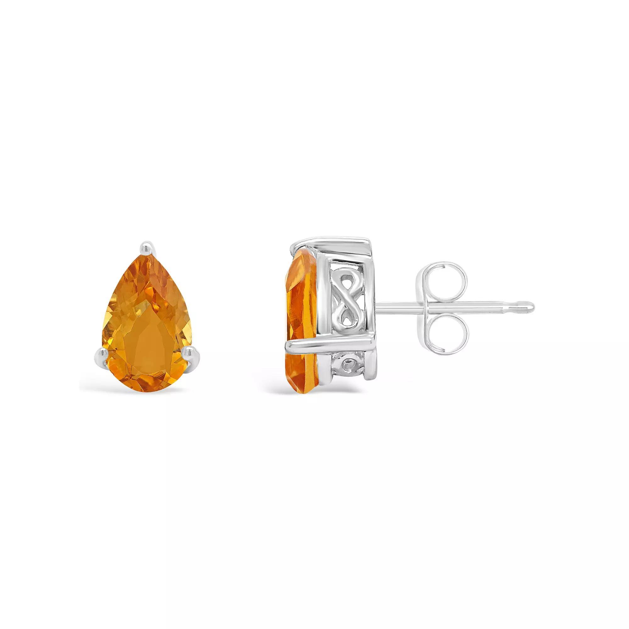 Alyson Layne Sterling Silver Gemstone Teardrop Stud Earrings, Womens, Pink Quartz Product Image