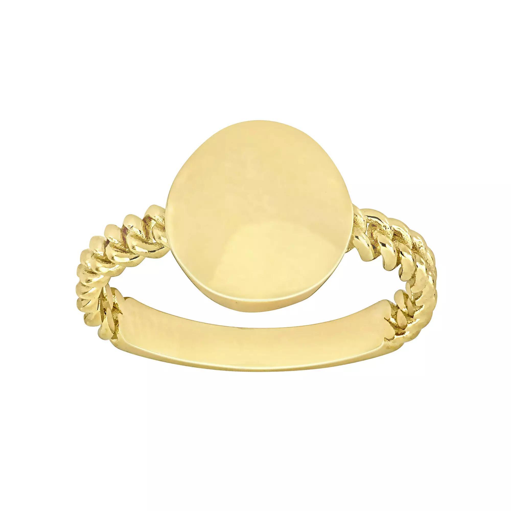 Stella Grace 14k Gold Disc Braided Ring, Women's, Size: 5 Product Image