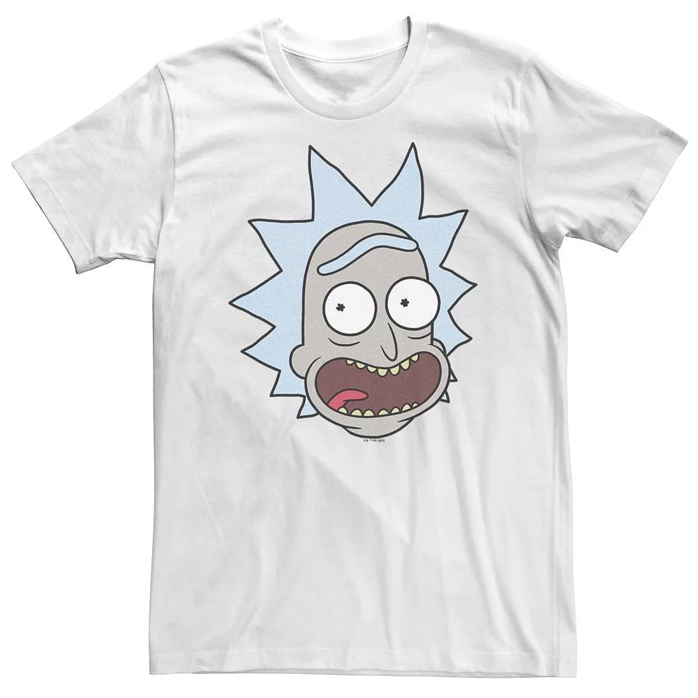 Big & Tall Rick & Morty Rick Big Face Head Shot Tee, Men's, Size: 3XL, White Product Image