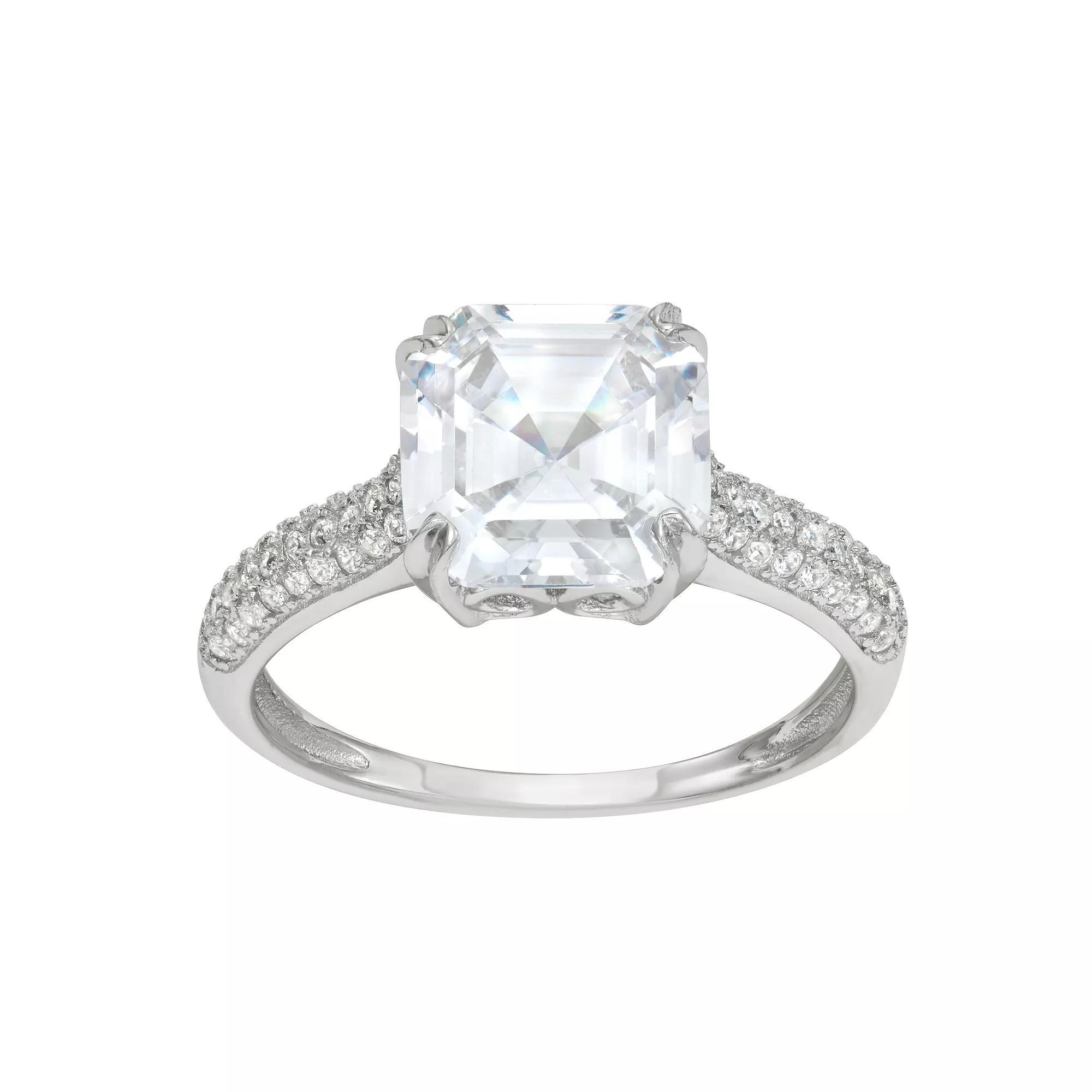 Contessa Di Capri Cubic Zirconia Ring, Women's, Size: 8, Sterling Silver Product Image