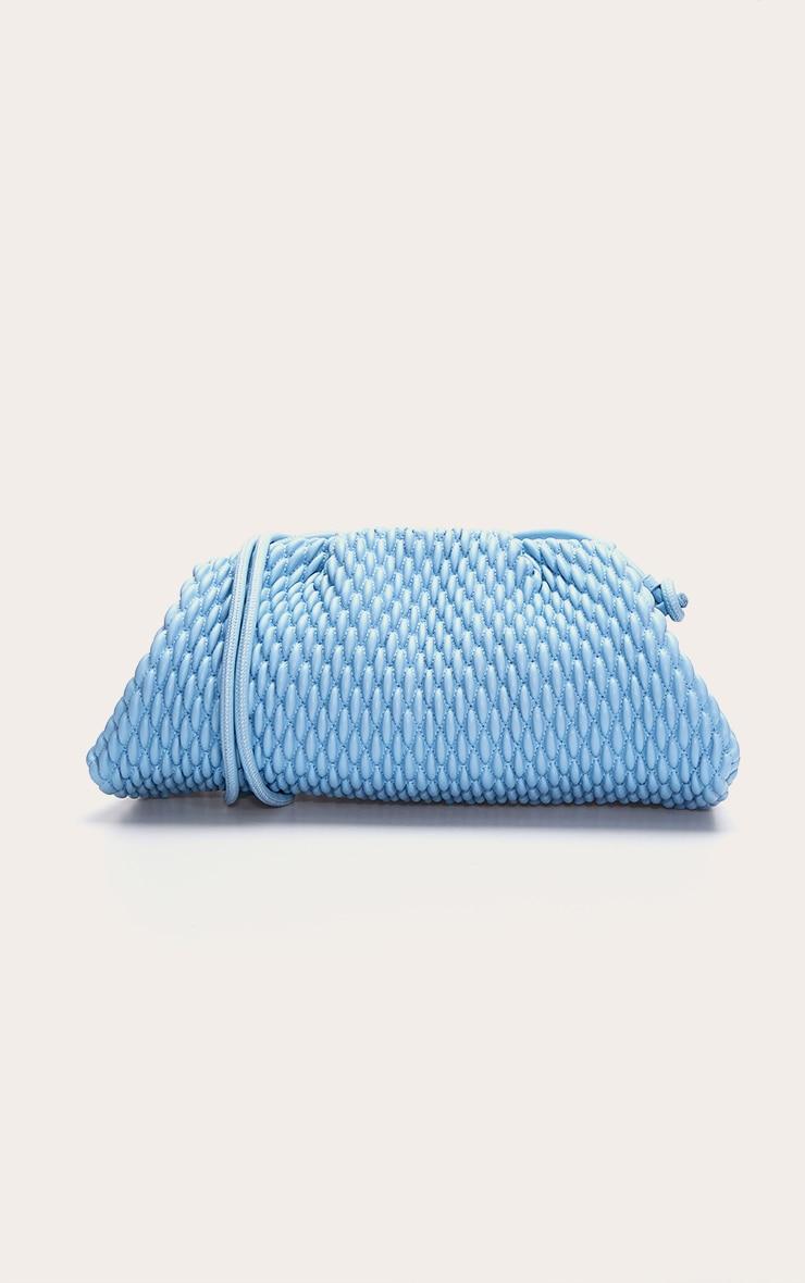 Powder Blue Soft PU Weave Clutch Bag Product Image