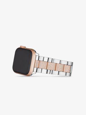 Michael Kors Womens Two-Tone Stainless Steel 3840mm Apple Watch Strap Product Image