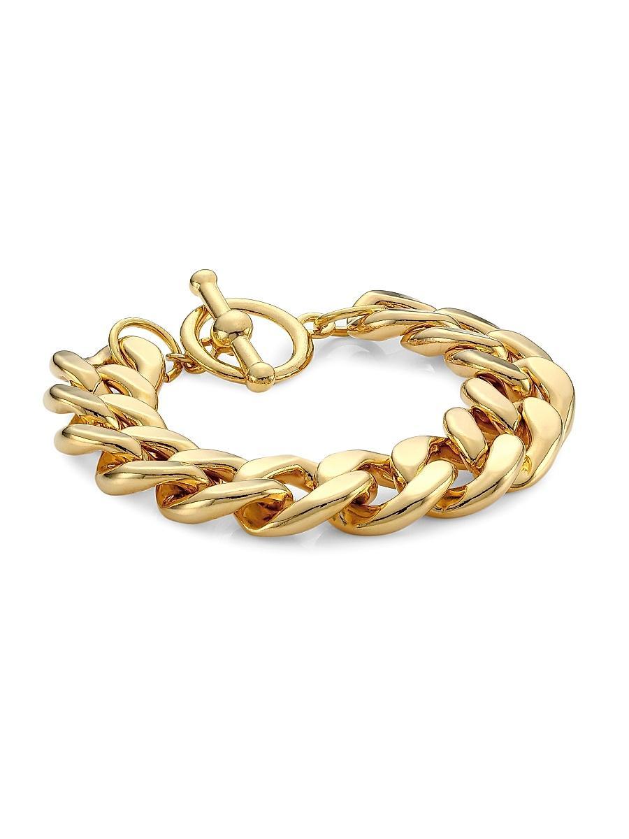 Womens 20KPlated Curb-Chain Bracelet Product Image