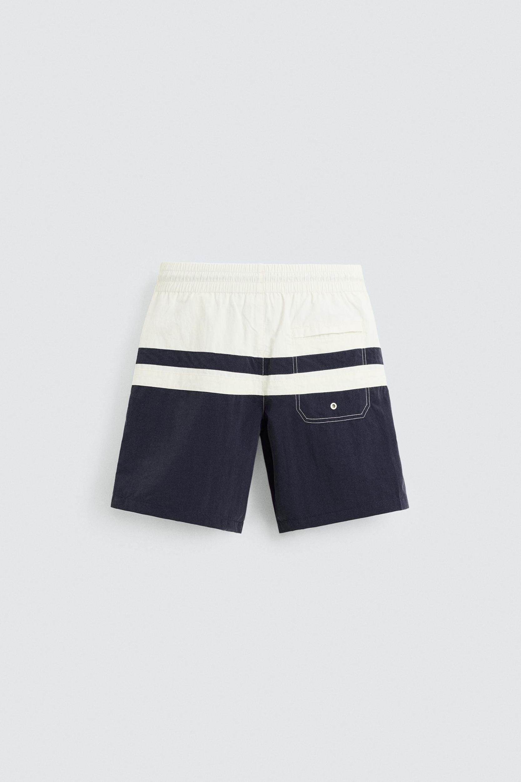 COLOR BLOCK LONG SWIMSUIT Product Image