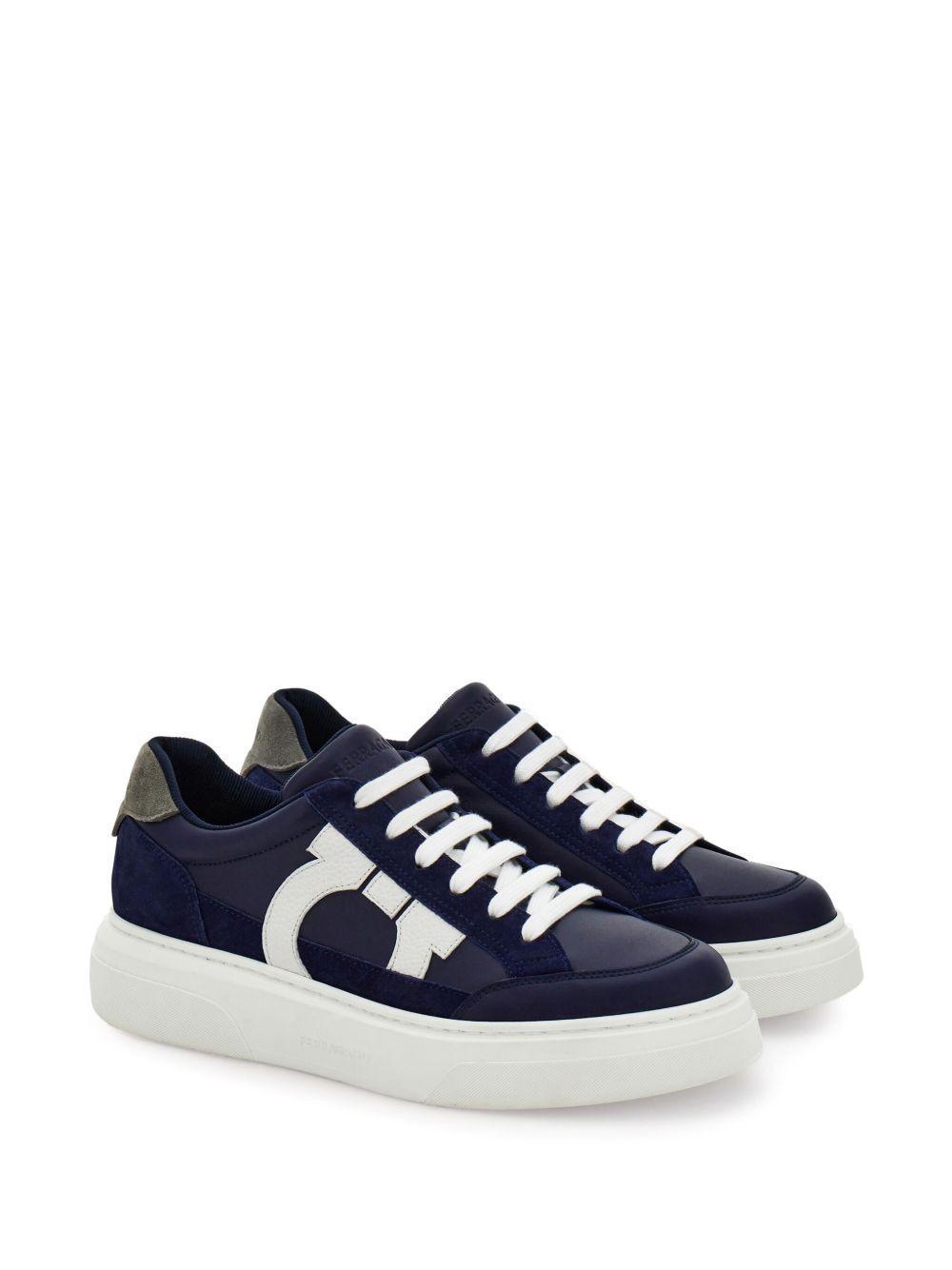 Gancini leather sneakers Product Image