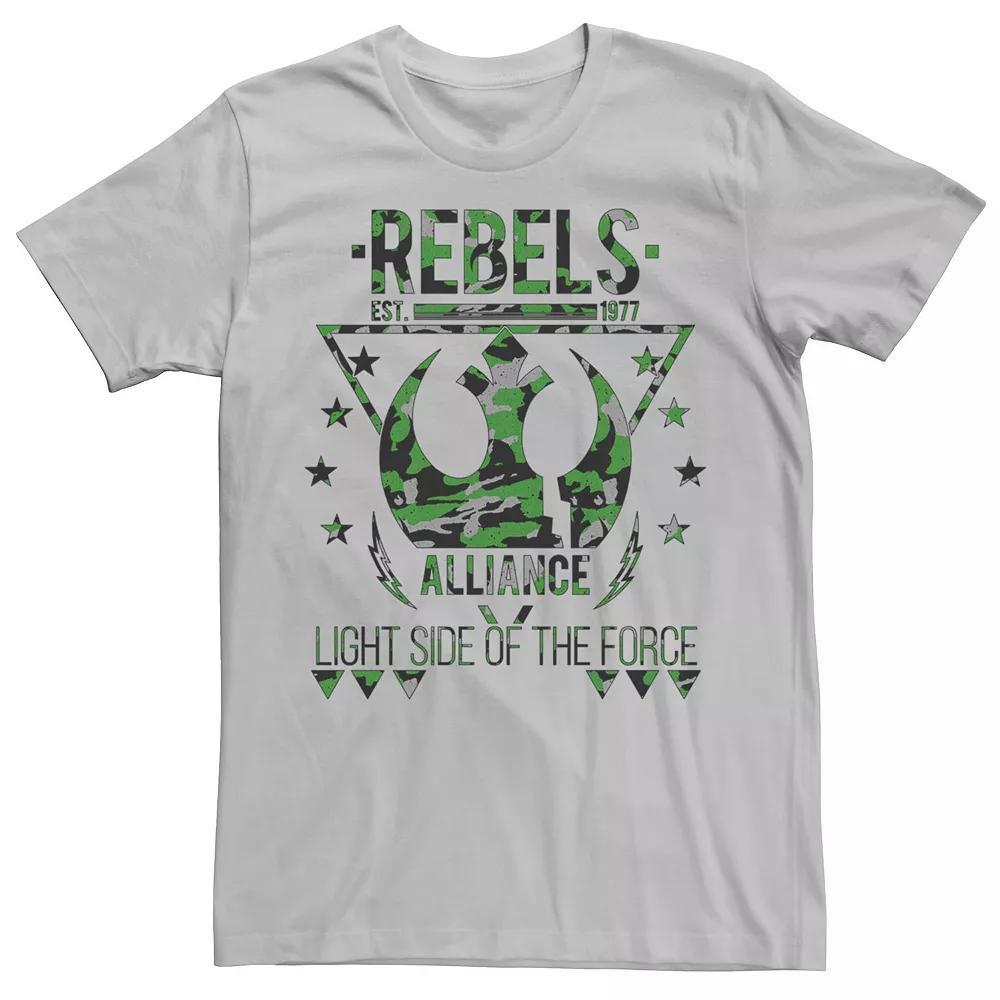 Men's Star Wars Camouflage Rebels Logo Tee, Size: Small, Silver Product Image