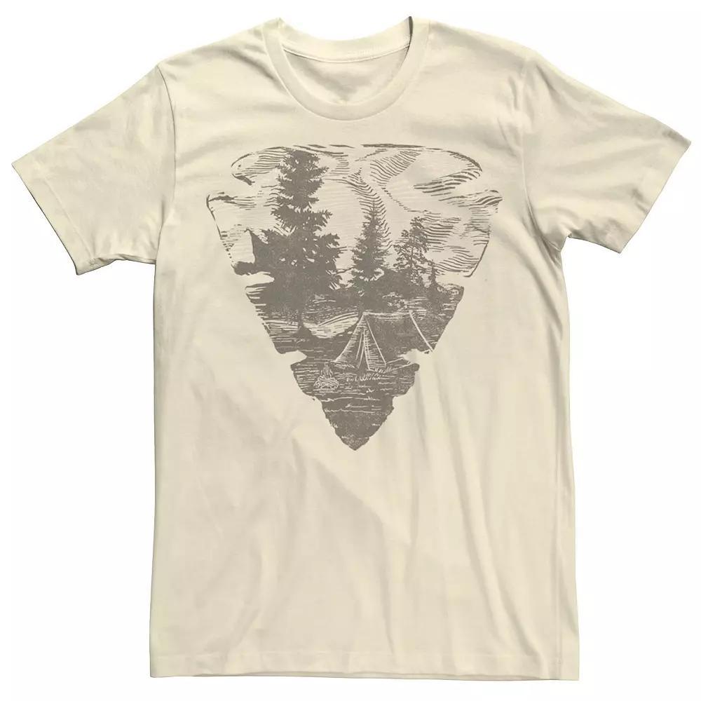 Men's Fifth Sun Arrowhead Camping Sketch Fill Tee, Size: Medium, Natural Product Image