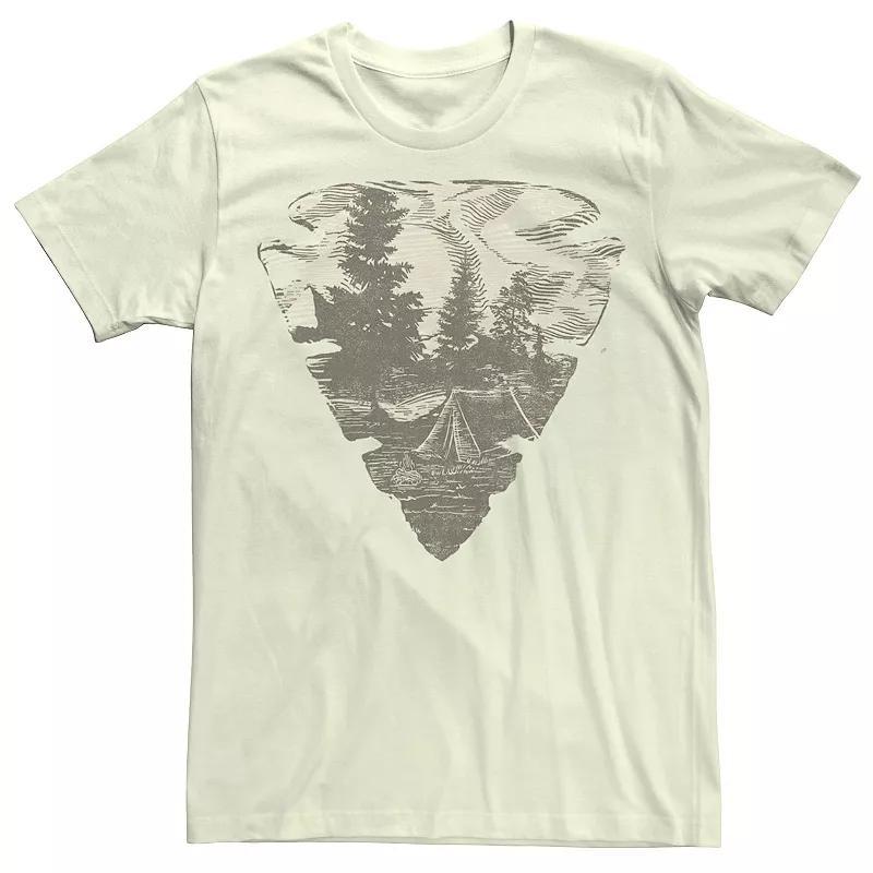 Men's Arrowhead Camping Landscape Forest Graphic Tee, Size: XL, Natural Product Image