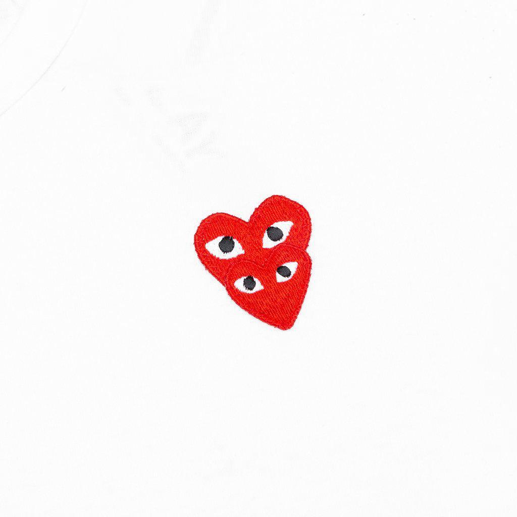 Stacked Heart L/S T-Shirt - White Male Product Image