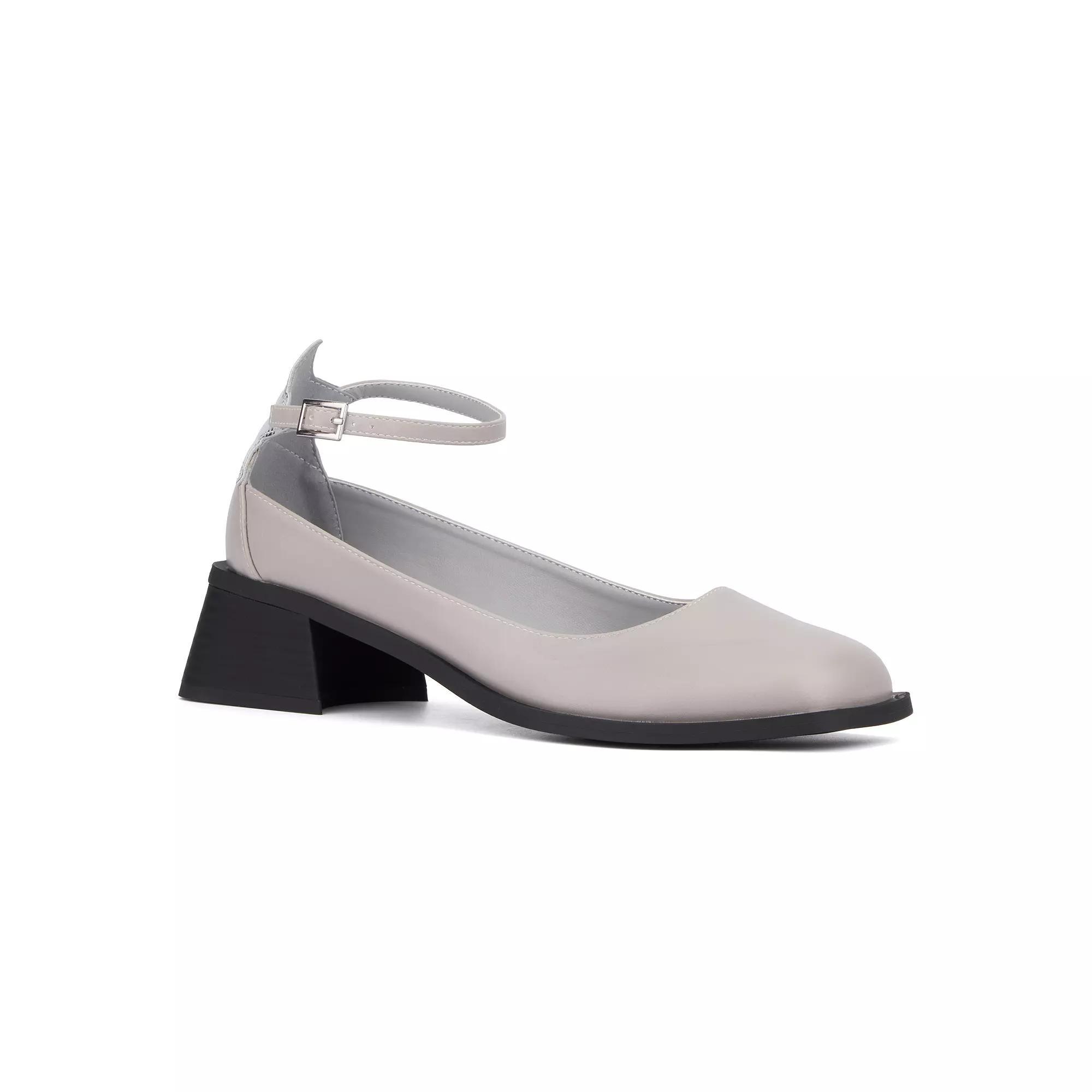 Olivia Miller Astrology Women's Block Heeled Ankle Strap Sandals, Size: 7, Gray Product Image