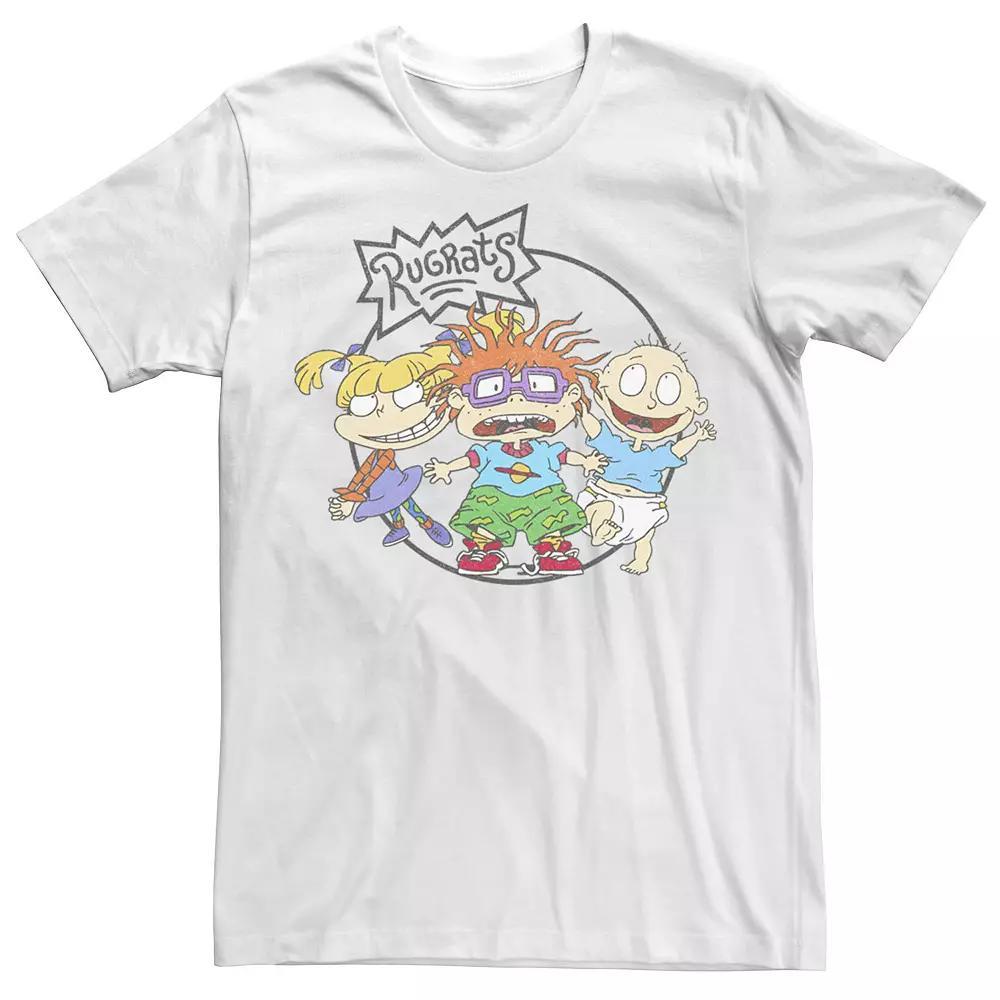 Men's Rugrats Chuckie Tommy & Angelica Logo Tee, Boy's, Size: Small, Athletic Grey Product Image