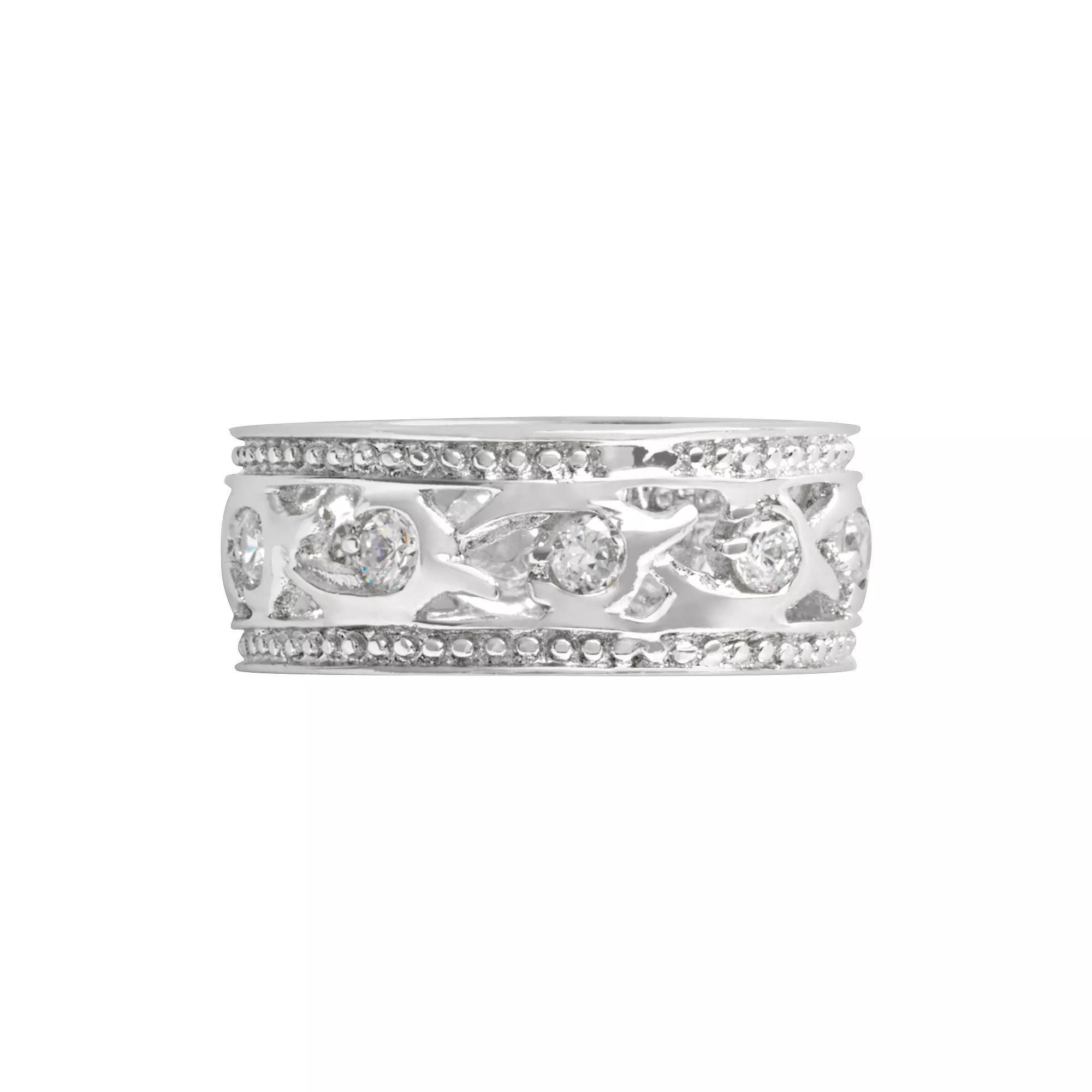 Traditions Jewelry Company Sterling Silver Textured Ring, Womens Multicolor Product Image