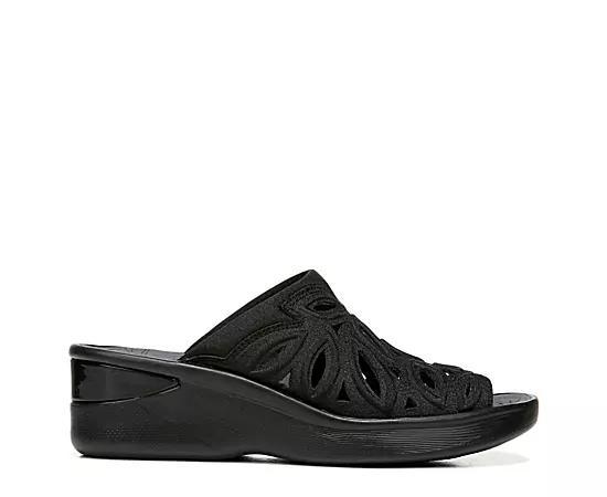 LifeStride Susie Wedge Slide Sandals, Women's, Size: 10 Wide, Black Shimmer Product Image