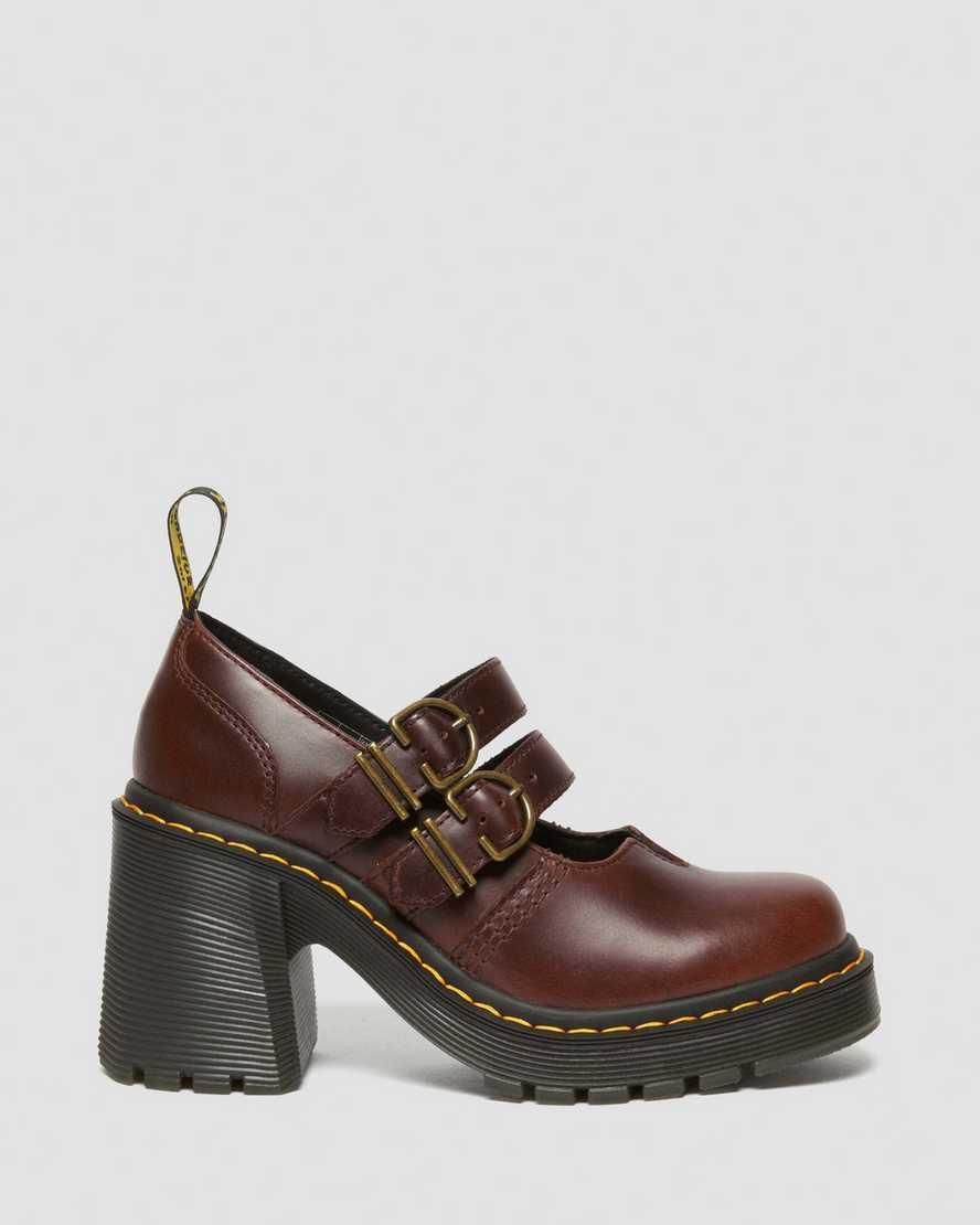 Eviee Leather Mary Jane Heeled Shoes Product Image