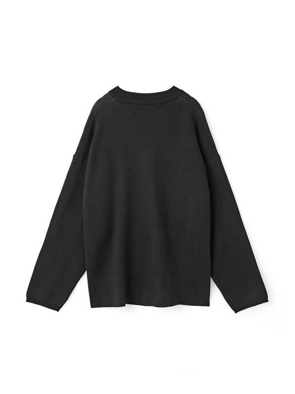 Men's Abstract Portrait Print Knit Sweater Product Image