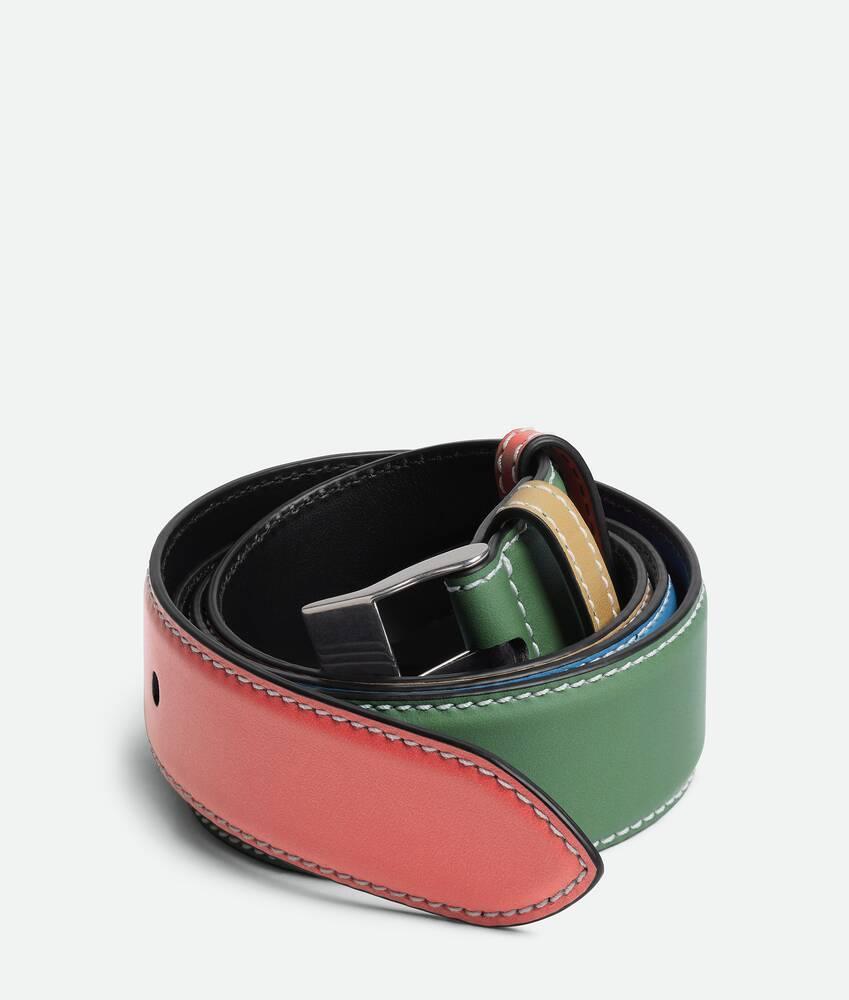 Men's Watch Buckle Belt in Rainbow/white Product Image