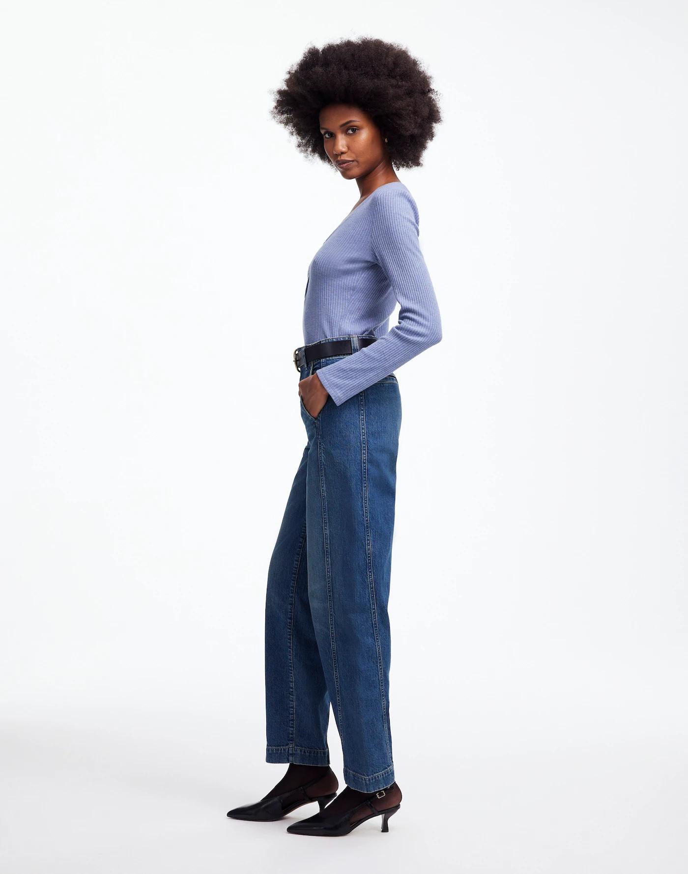 Tapered Denim Trousers Product Image