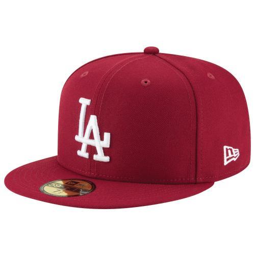 Men's New Era Red Los Angeles Dodgers Fashion Color Basic 59FIFTY Fitted Hat, Size: 7 7/8 Product Image