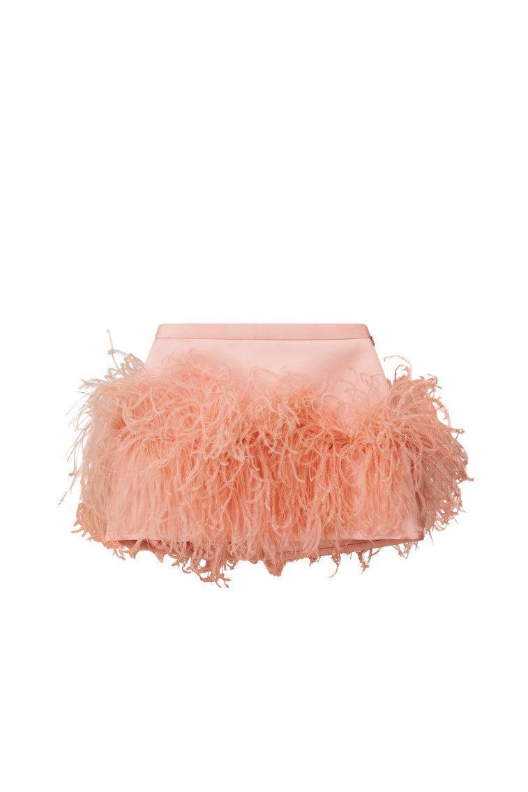 Viviette Feather Mini Skirt Product Image