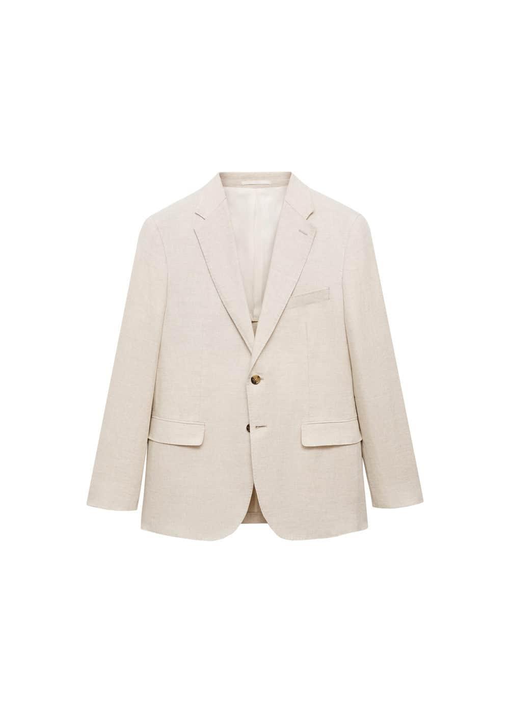 100% linen slim-fit suit blazer - Men | MANGO USA Product Image
