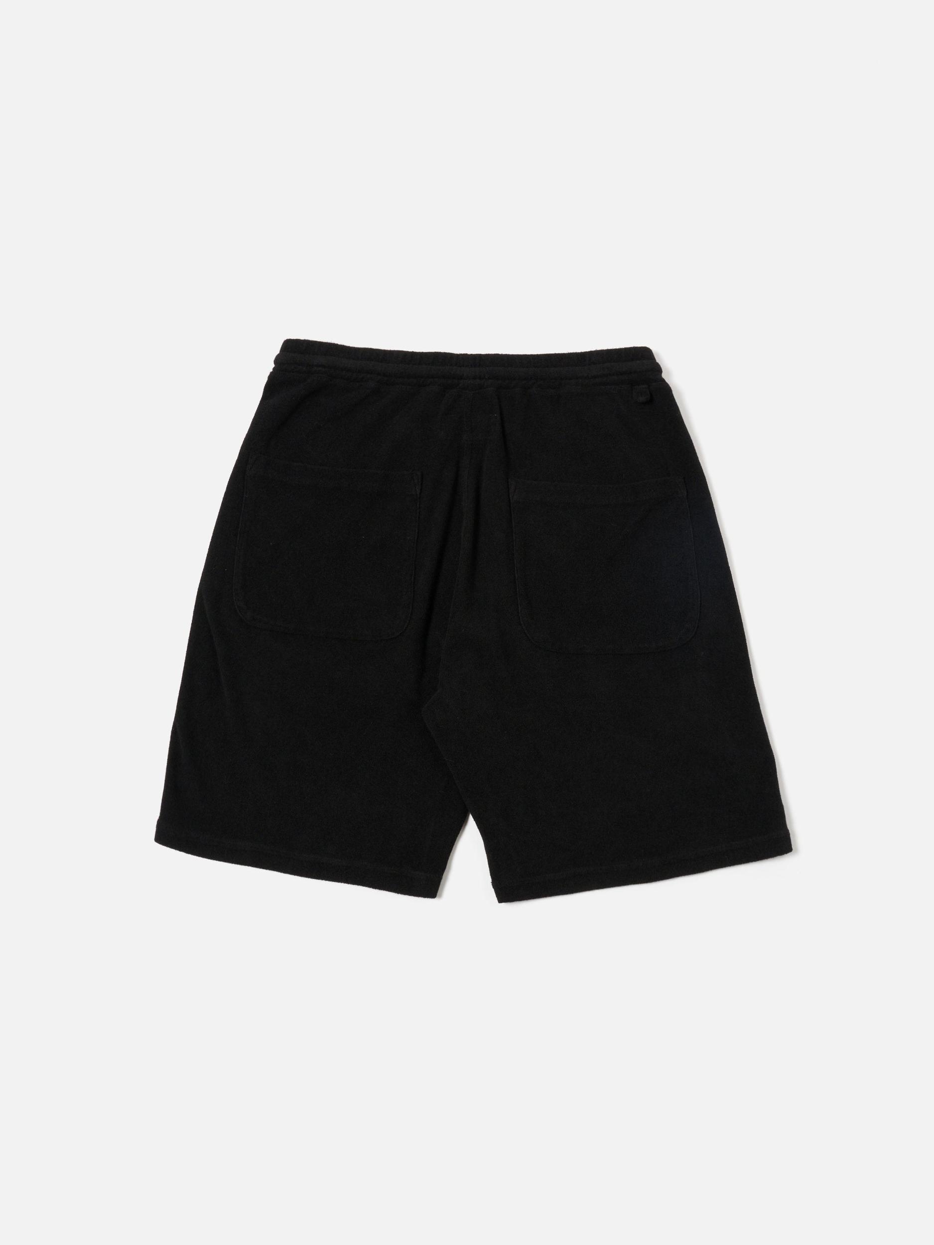 Black Light Weight Terry Simple Short Product Image