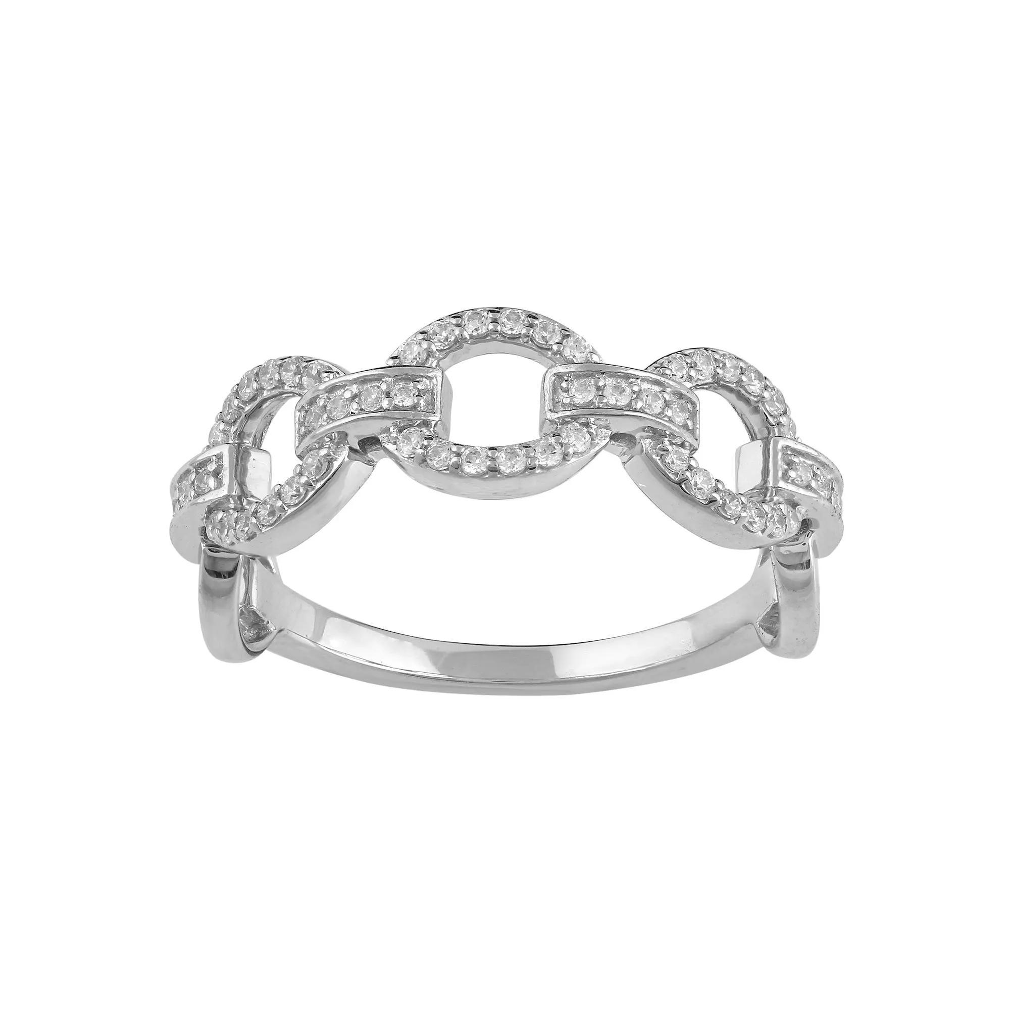 Sterling Silver 1/4 Carat T.W. Diamond Anniversary Ring, Womens Product Image