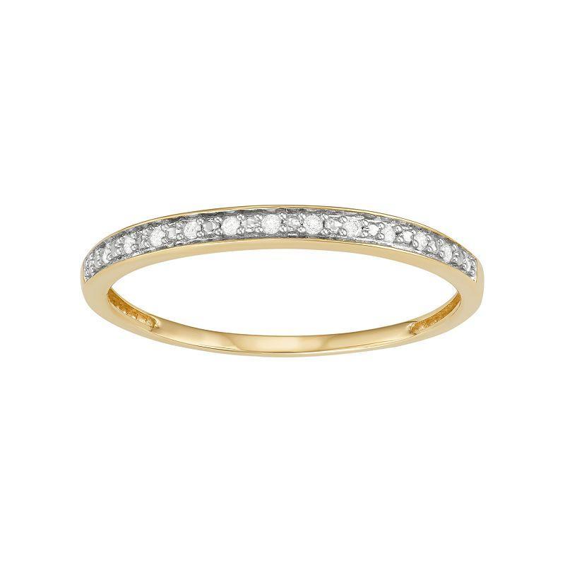 10k Gold Diamond Accent Wedding Ring, Womens Pink Product Image