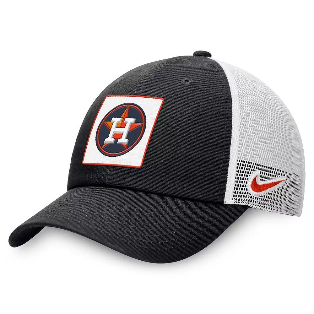 Men's Nike  Black Houston Astros Rise Adjustable Trucker Hat, Size: Medium/Large Product Image