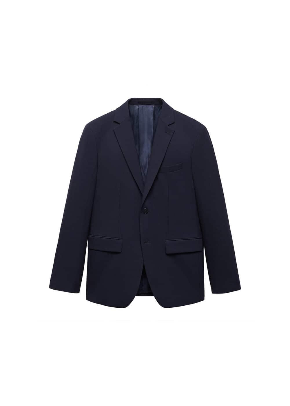 Stretch fabric slim-fit suit blazer - Men | MANGO USA Product Image