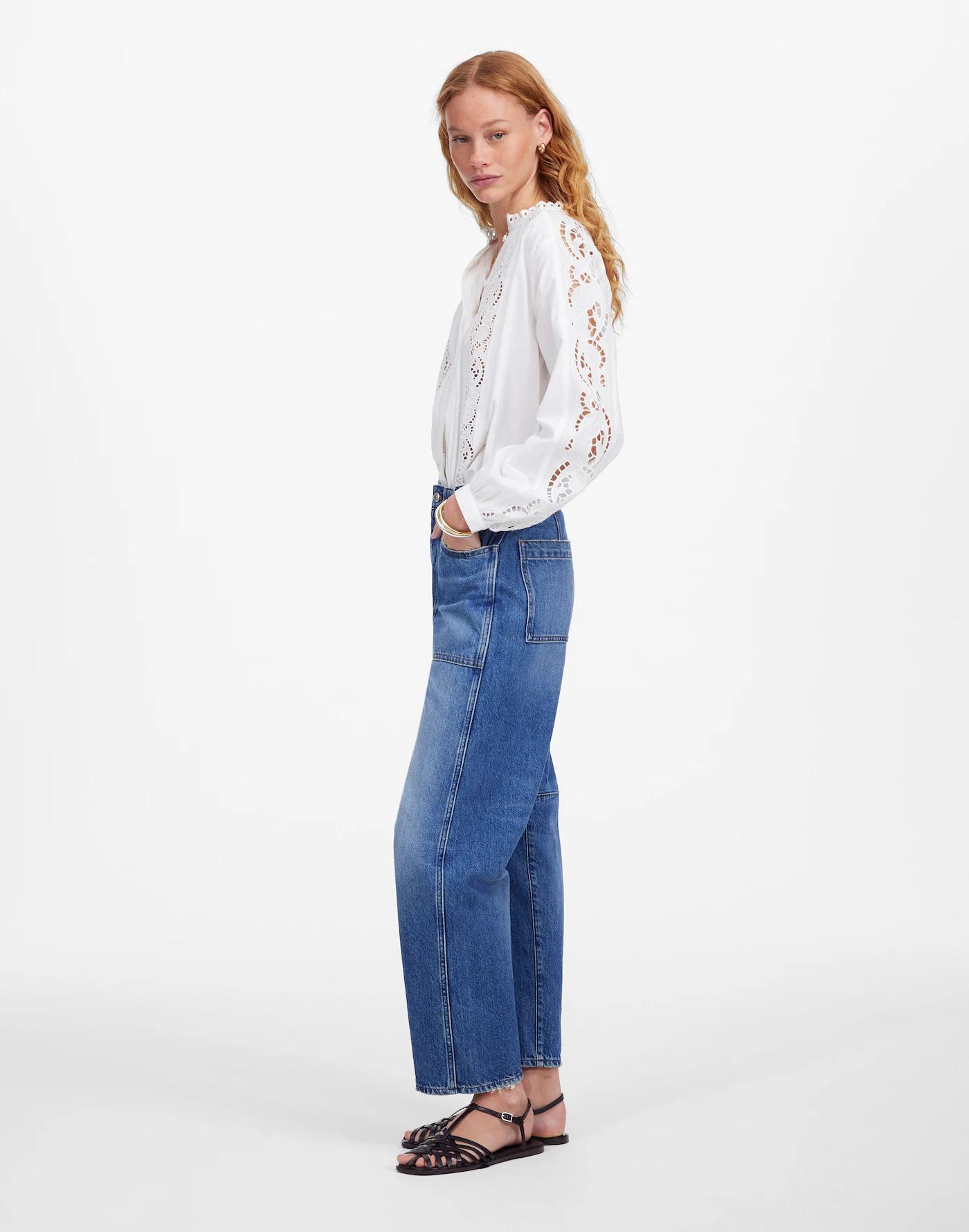 The Darted Barrel-Leg Jean Product Image
