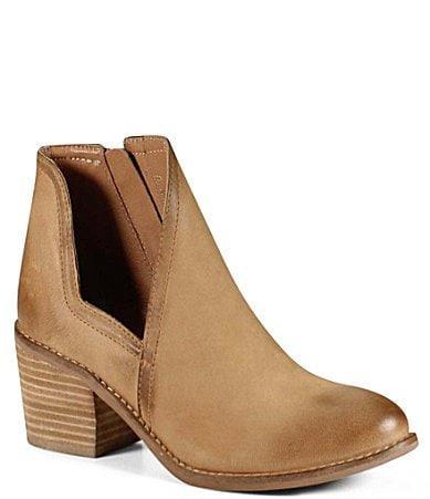 Diba True Ma Sheena Leather Cut Out Western Ankle Booties Product Image