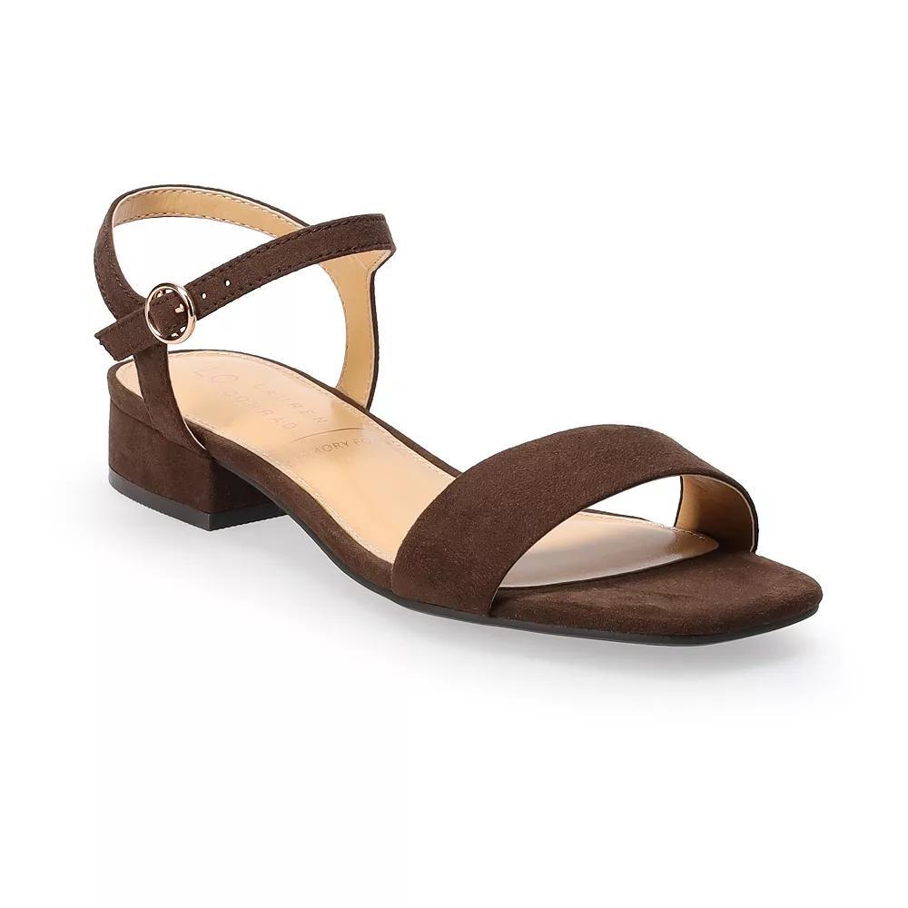LC Lauren Conrad Obsidian Women's Block Heel Sandals, Size: 7.5, Brown Product Image