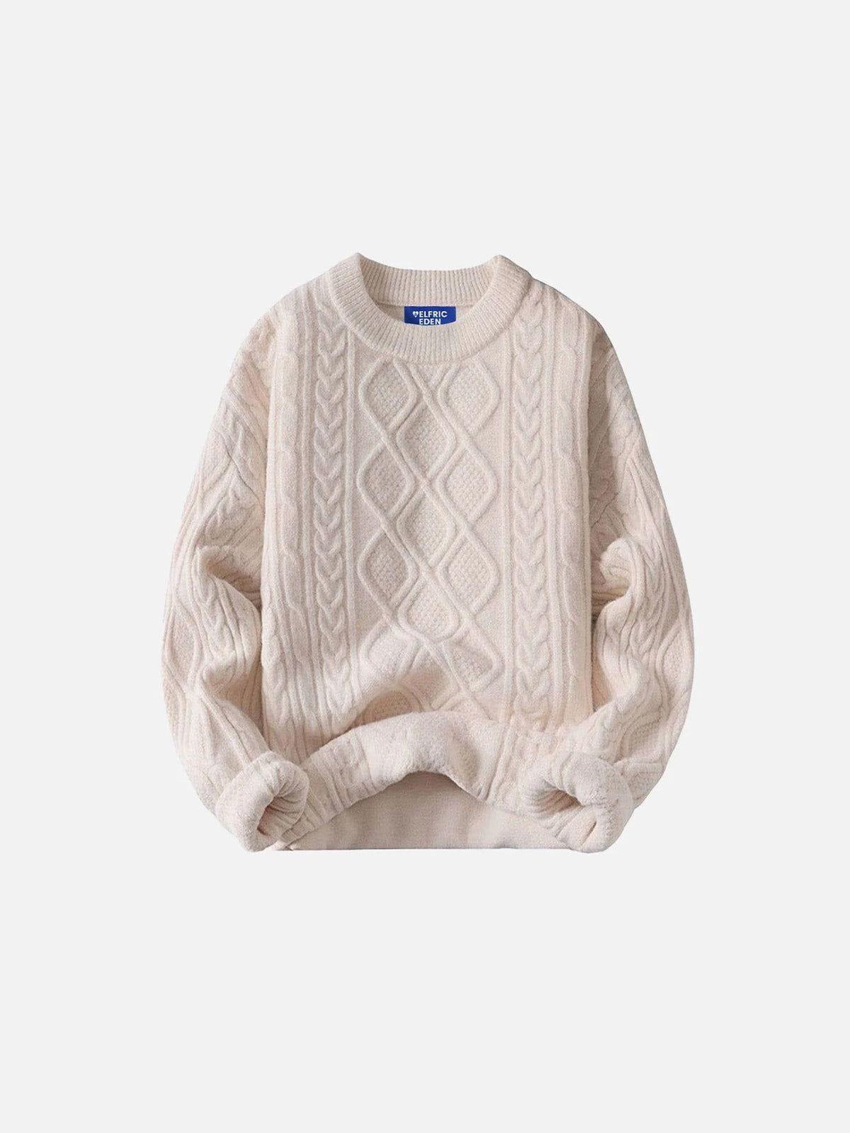 Aelfric Eden Retro 90s Cable-Knit Sweater Product Image