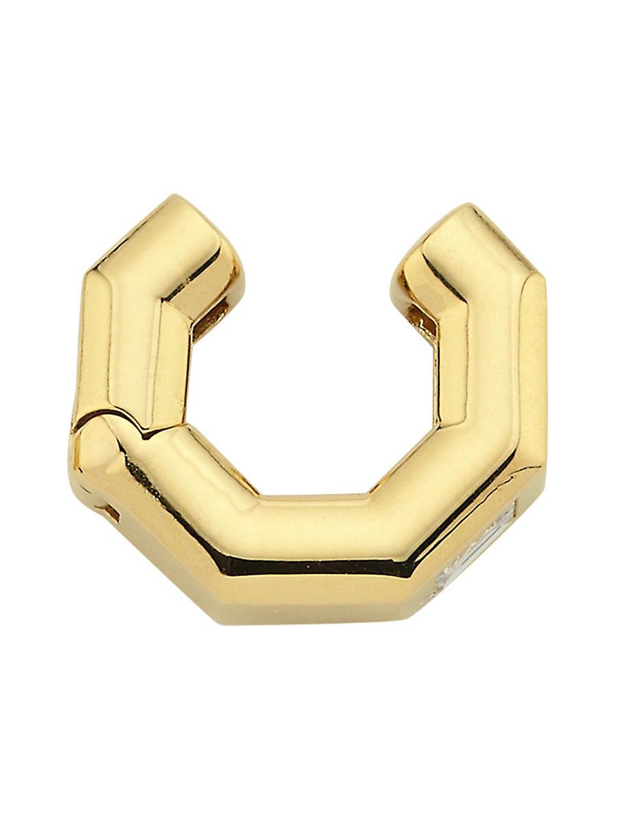 Womens Bubble 18K Yellow Gold & 0.1 TCW Diamond Geometric Ear Cuff Product Image