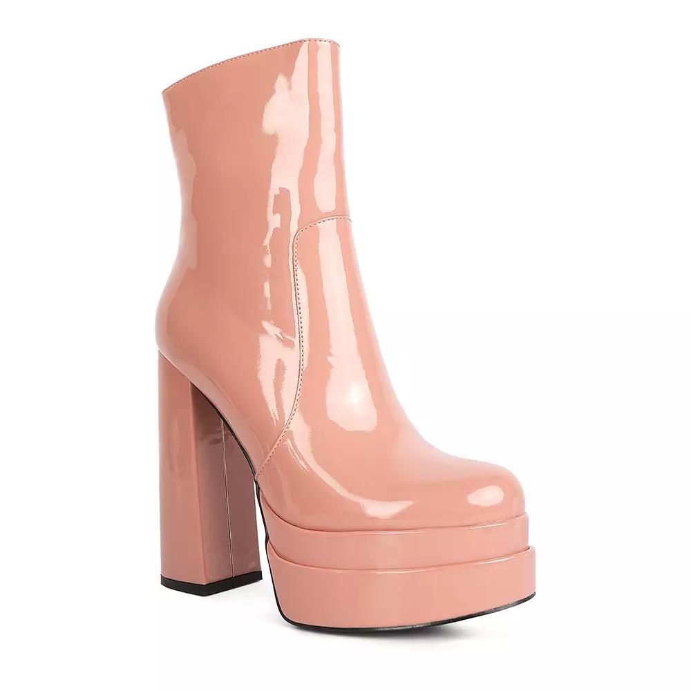 London Rag Bander Women's Platform Ankle Boots, Size: 6, Pink Product Image