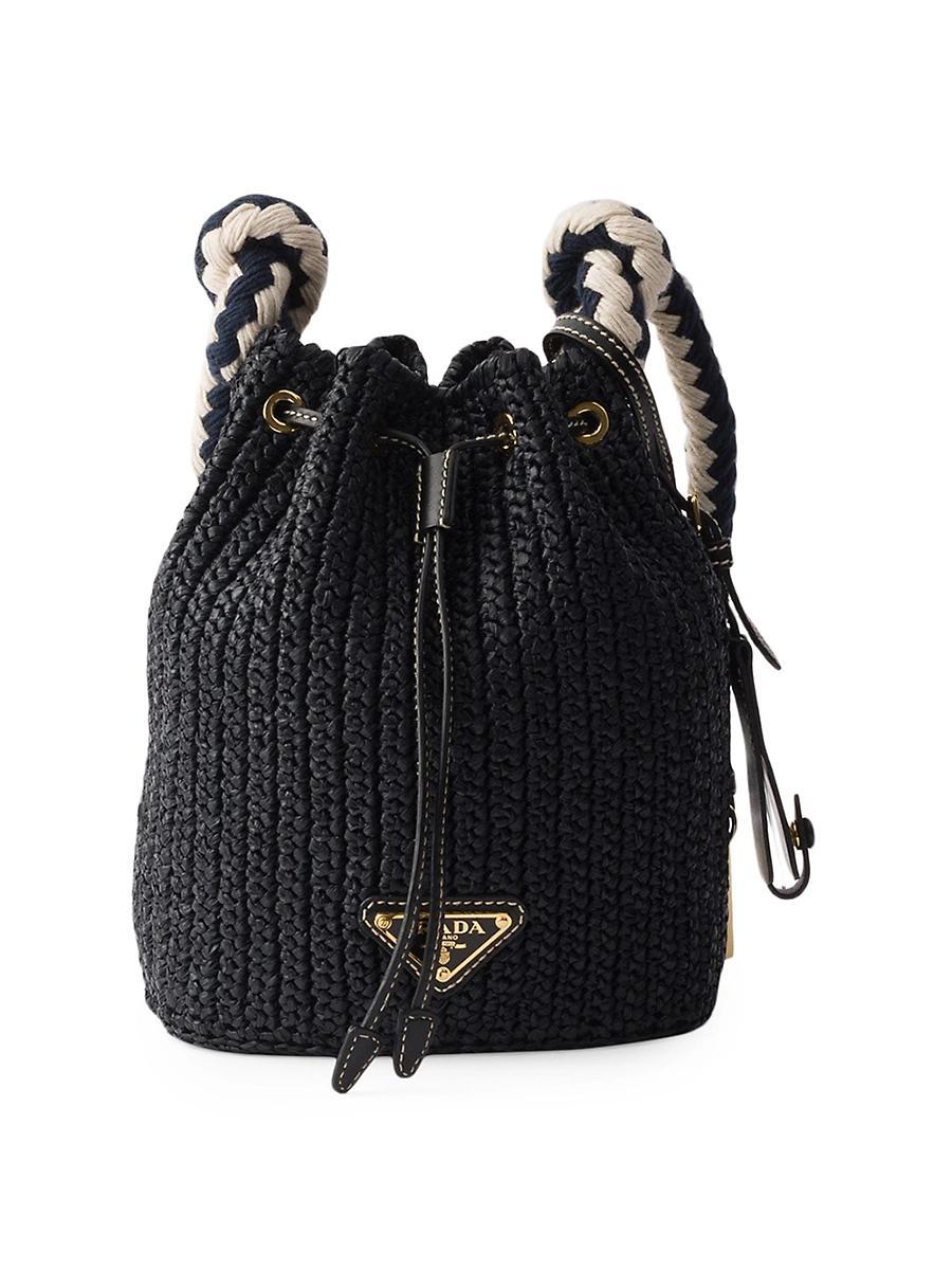 Womens Crochet Mini Bucket Bag Product Image