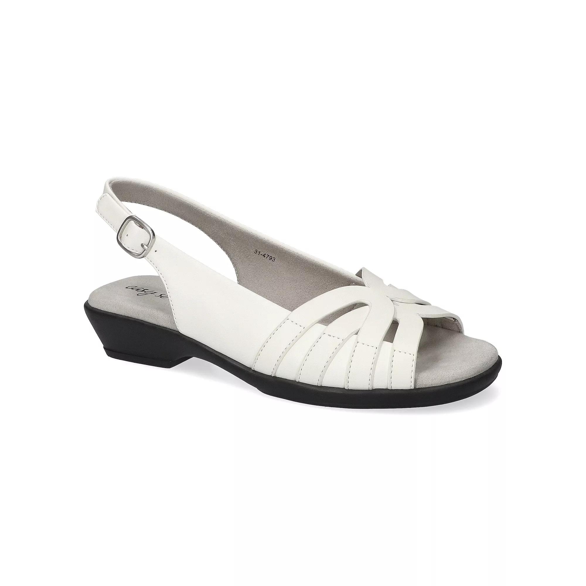 Easy Street Jovita Women's Comfort Slingback Sandals, Size: 6 XW, White Product Image