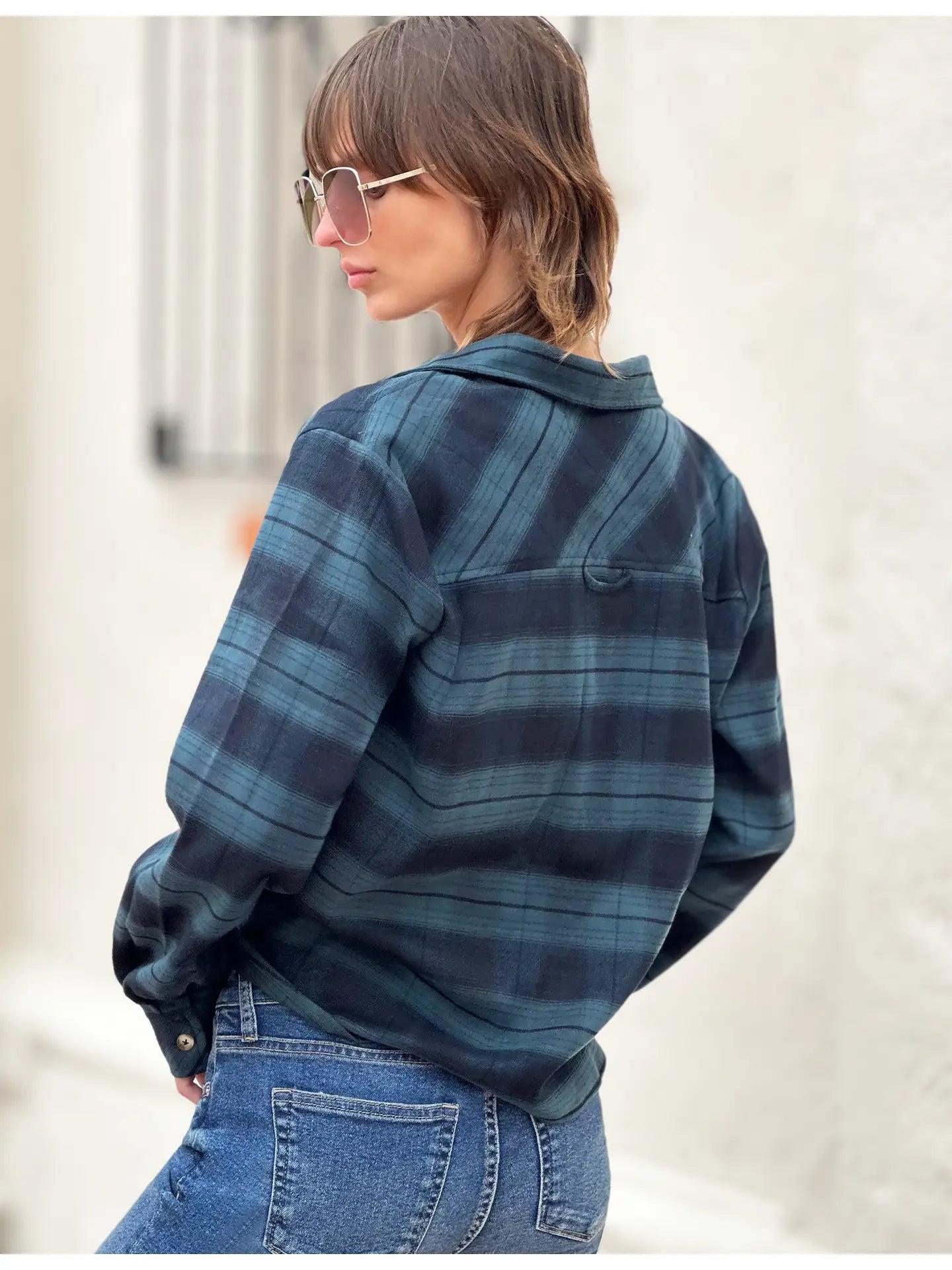Boxy Flannel Top Product Image