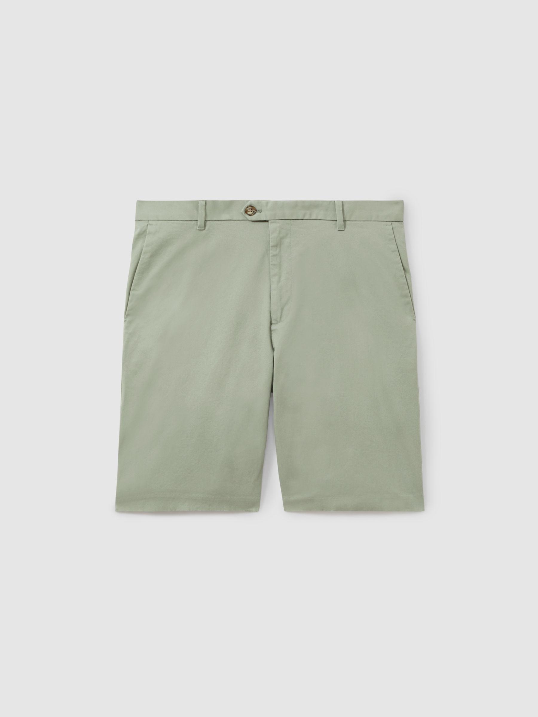 Modern Fit Cotton Blend Chino Shorts in Pistachio Product Image