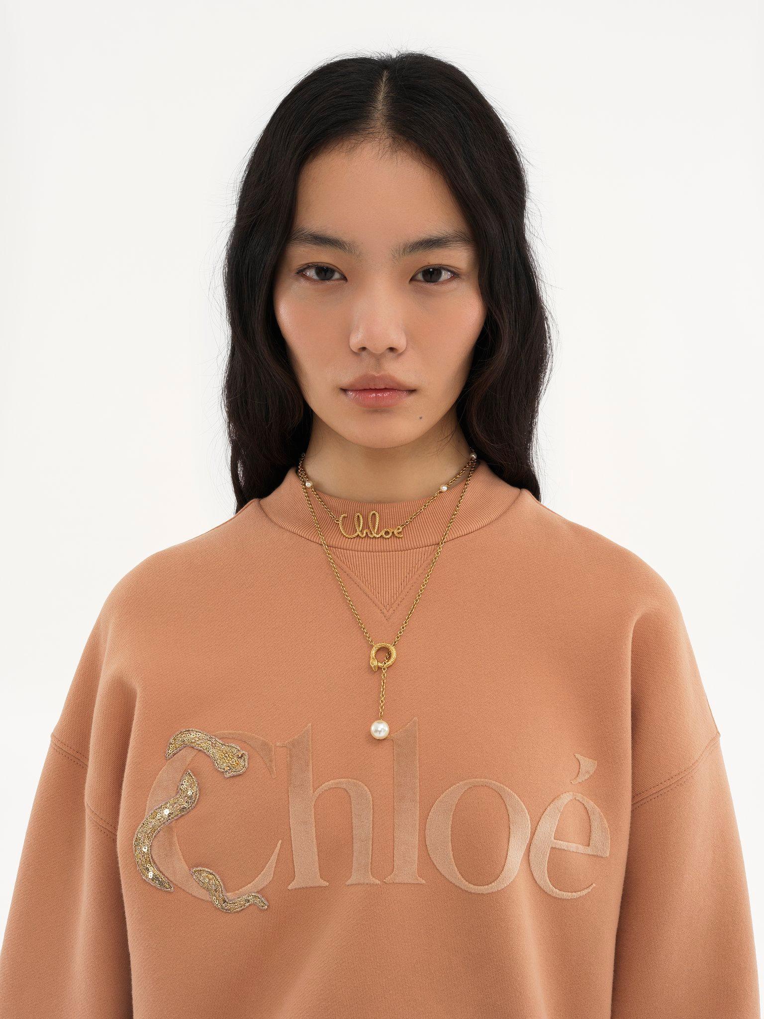 Generous logo sweater in cotton fleece Product Image