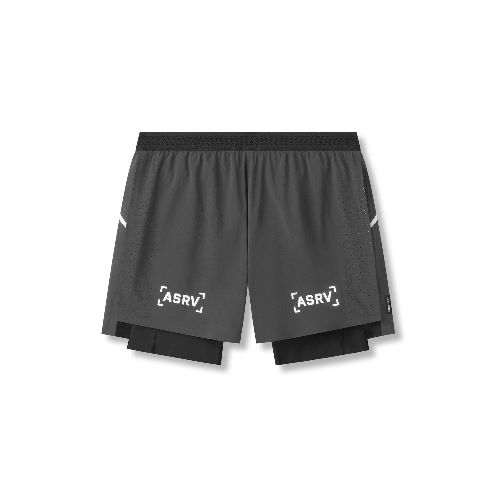 0951. Aerotex™ 4" High Split Liner Short - Space Grey Product Image