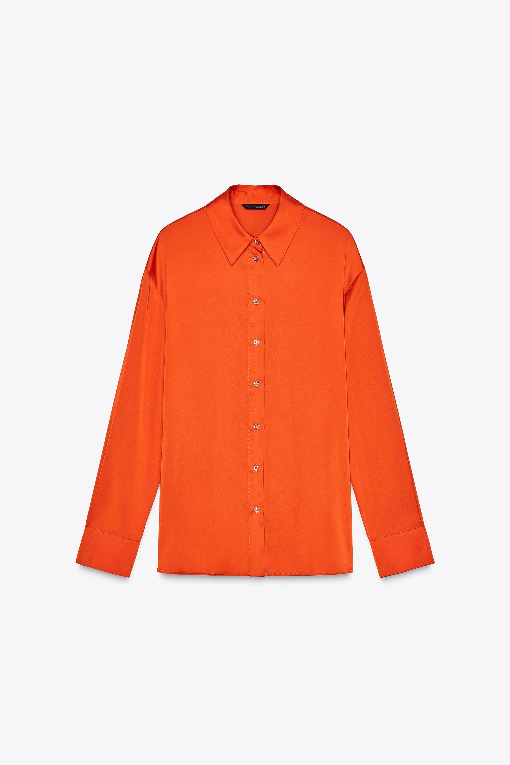 FLOWY SATIN EFFECT SHIRT Product Image