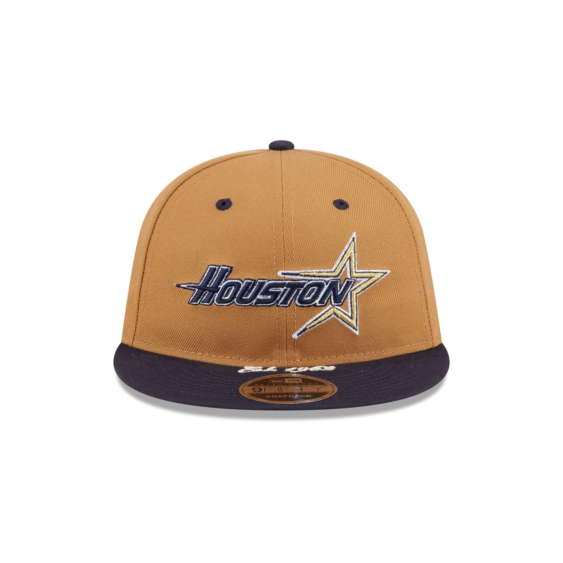 Houston Astros Wheat Retro Crown 9FIFTY Snapback Hat Male Product Image