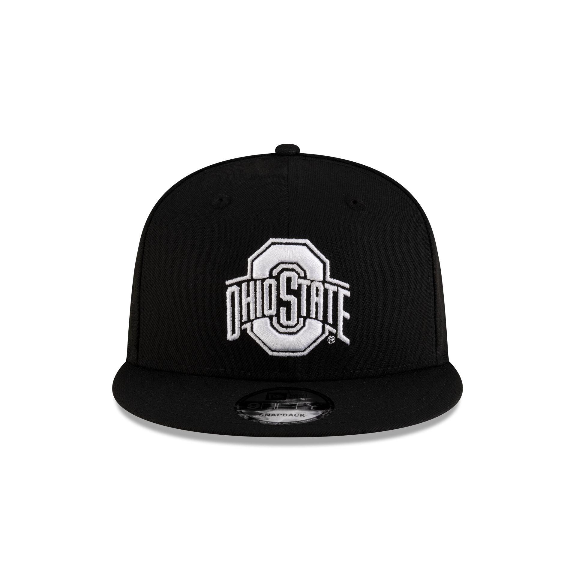 Ohio State Buckeyes Black & White 9FIFTY Snapback Hat Male Product Image